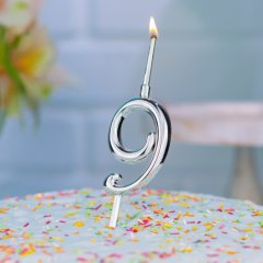 Свеча-топпер декоративная Цифра "9" 