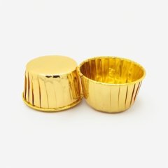 Капсула бумажная с подворотом Золото D50 H40 1 шт 