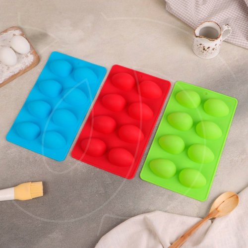 Форма силиконовая "Яйцо" 8 шт 2389046, СФ-215