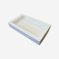 Коробка для сладостей белая 20х12х4 см 9643041