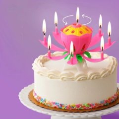 Свеча декоративная музыкальная "Тюльпан" Розовая 12х5 см 252694