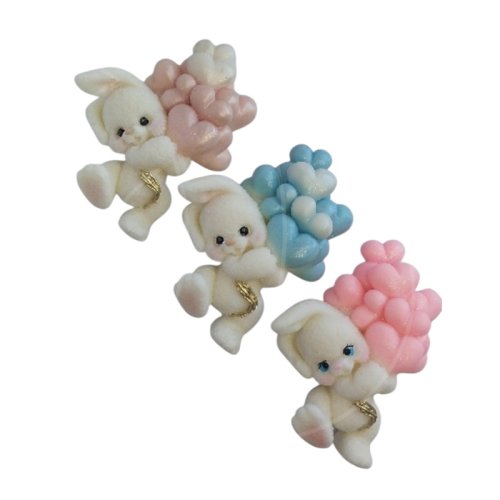 Фигурка из шоколадной глазури "Зайка с шариками 2D" 