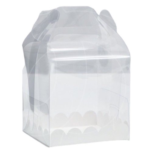 Коробка для бенто-торта с ручкой прозрачная 16х16х18 см 9050678