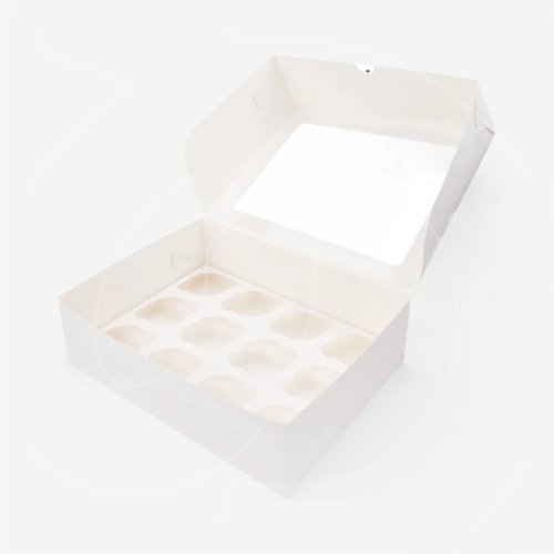 Коробка на 12 капкейков белая ForG MUF 12 PRO I W W