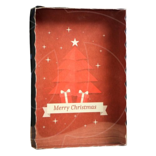 Коробка для сладостей с прозрачной крышкой "Merry Christmas" 22х15х3 см 7068187