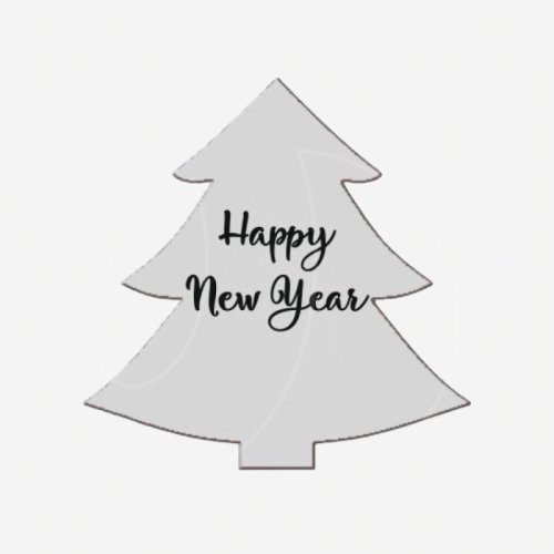 Набор топперов декоративных акриловых "Ёлочки" Серебро 4х4 см 3 шт ТСК395