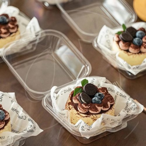 Коробка для бенто-торта прозрачная 14,5х14,5х7,5 см дно 10х10 см Б-119