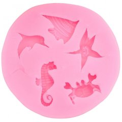 Молд силиконовый "Морские жители" 5,8×5,8×0,8 см 4288381